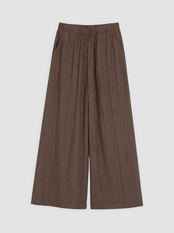 LCW Modest Beli Lastikli Dokulu Kadın Pantolon