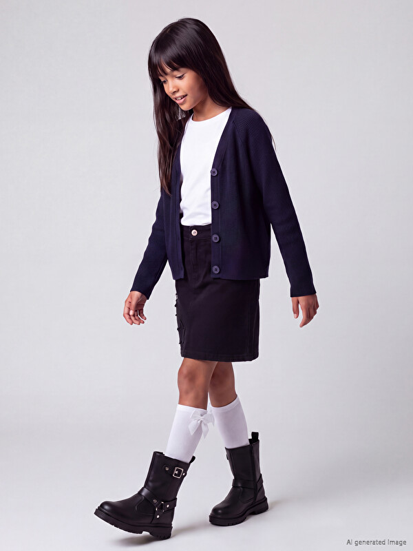 LCW Kids Star Embroidered Girls' Skirt