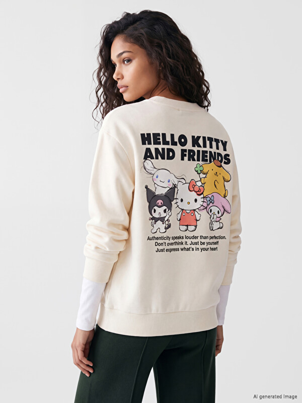 XSIDE Hello Kitty Kadın Kalın Sweatshirt