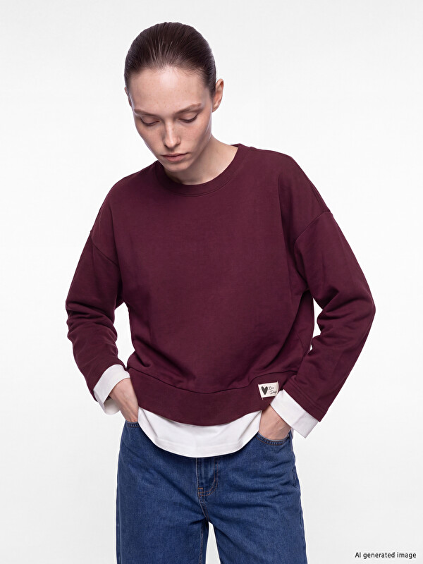 LCW Comfort Oversize Kadın Sweatshirt