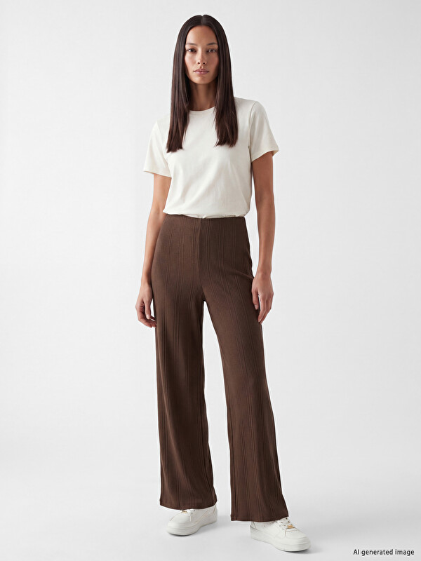 LCW EVERYDAY Beli Lastikli Kadın Fitilli Pantolon