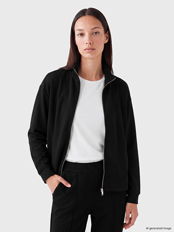 LCW EVERYDAY Oversize Women's Zip-Up Sweatshirt