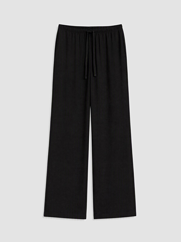 LCW Modest Beli Lastikli Geniş Paça Kadın Pantolon