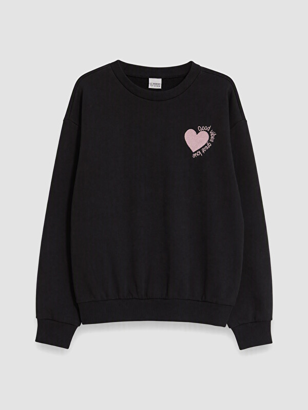 LC WAIKIKI Nakışlı Kız Çocuk Sweatshirt