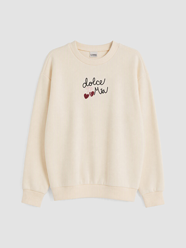 LC WAIKIKI Nakışlı Kız Çocuk Sweatshirt