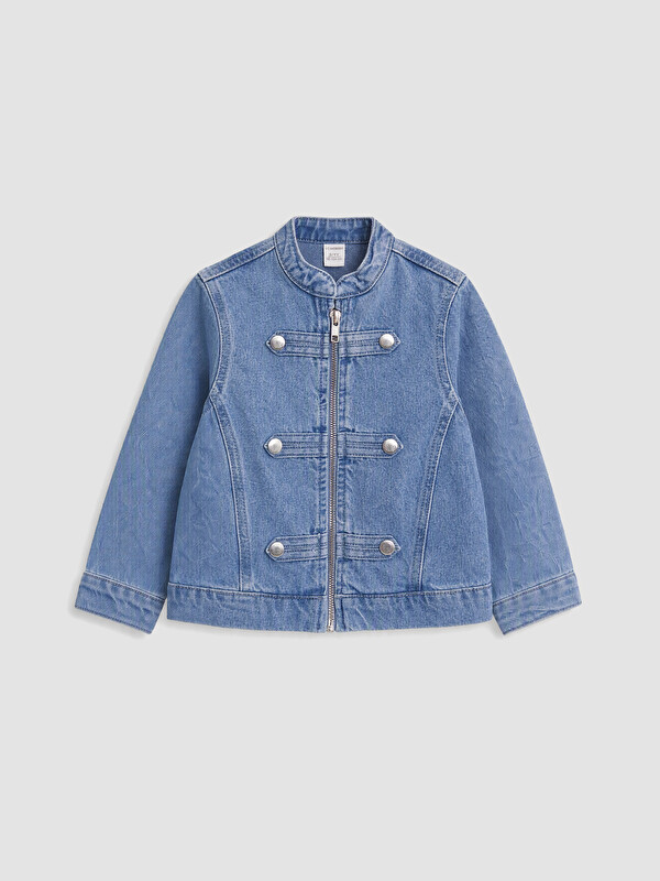 LCW Kids Hakim Yaka Kız Çocuk Jean Ceket