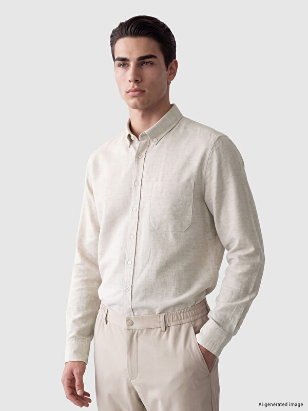 LCWAIKIKI Classic Regular Fit Men's Dobby Shirt