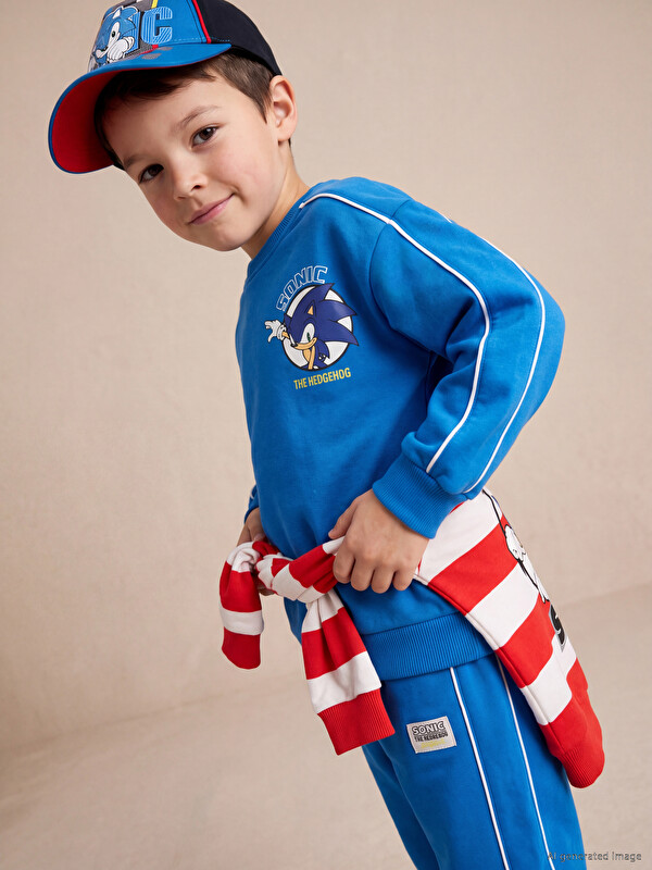 LCW Kids Sonic Printed Boys' Tracksuit Set