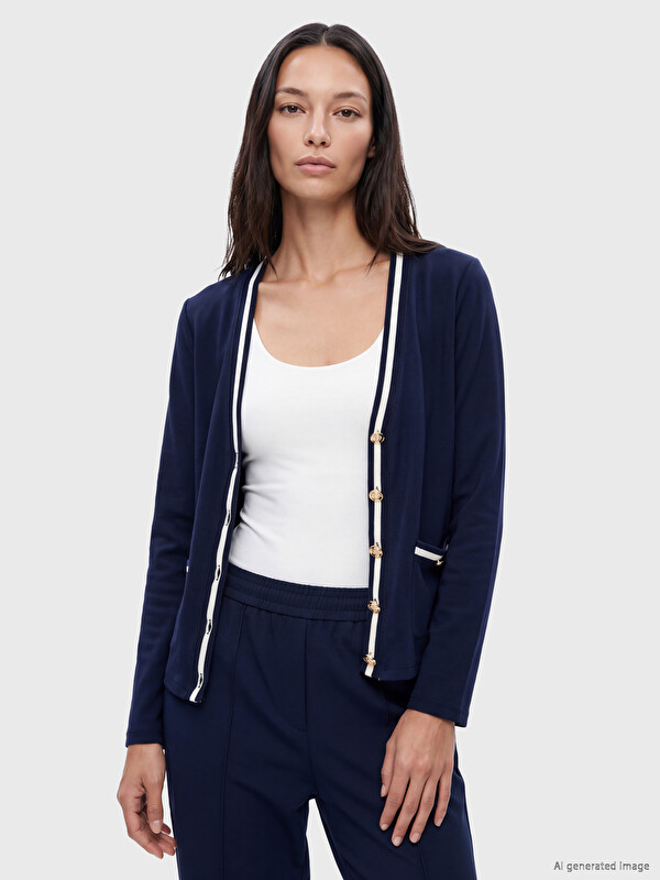 LCW EVERYDAY Strip Detailed Women's Cardigan