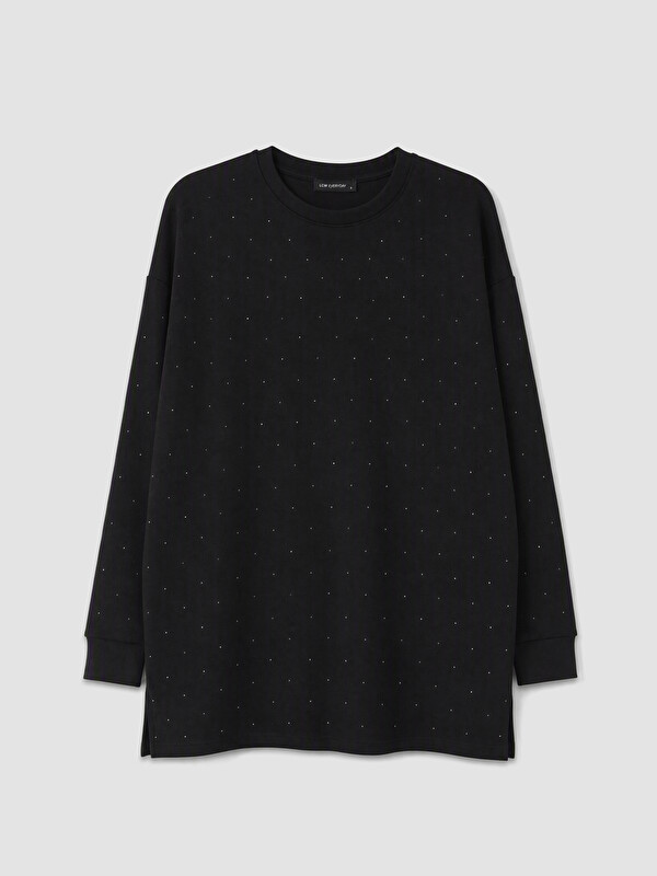LCW EVERYDAY Woman Black Sweatshirt Tunic