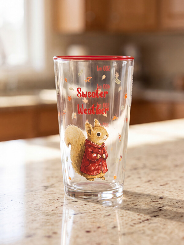 LCW HOME Squirrel Printed Glass Glass 550 Ml