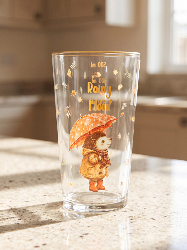 LCW HOME Hedgehog Printed Glass Glass 550 Ml