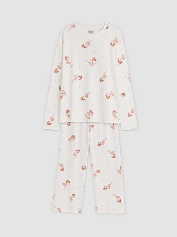 LCW Kids Baskılı Kız Çocuk Pijama Takım