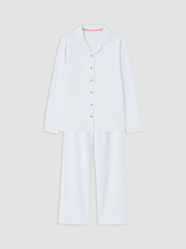 LCW Kids Set de pijama cu guler de cămașă pentru fată