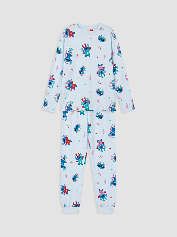 LCW Kids Stitch Baskılı Kız Çocuk Pijama Takım