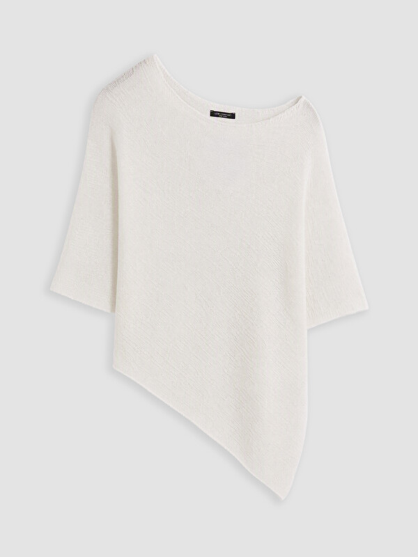 LCW Comfort Pulovër triko oversize me jakë të hapur për gra