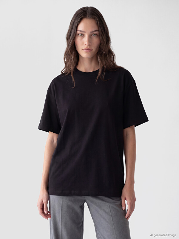 LCW Modest Женская футболка с круглым вырезом Soft Touch