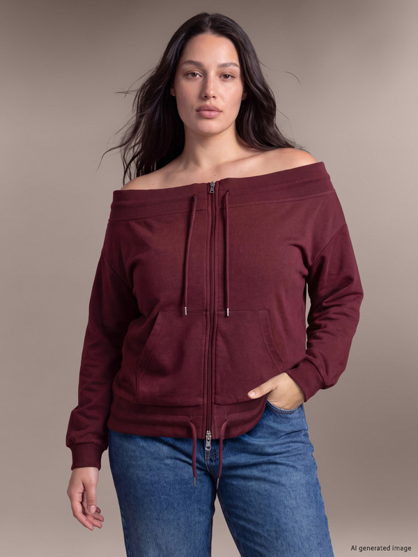 LCW Curve Plus Size Duks na rajsferšlus za Žene