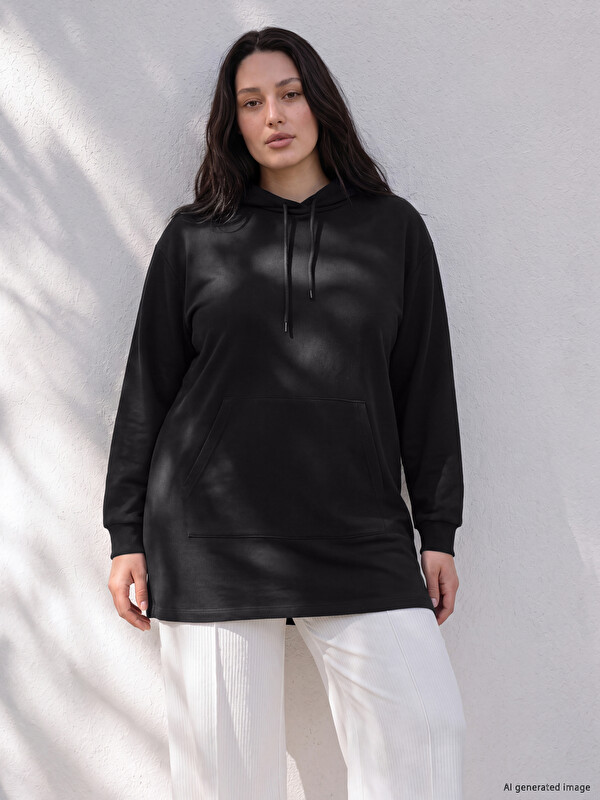 LCW Curve Büyük Beden Kadın Hoodie