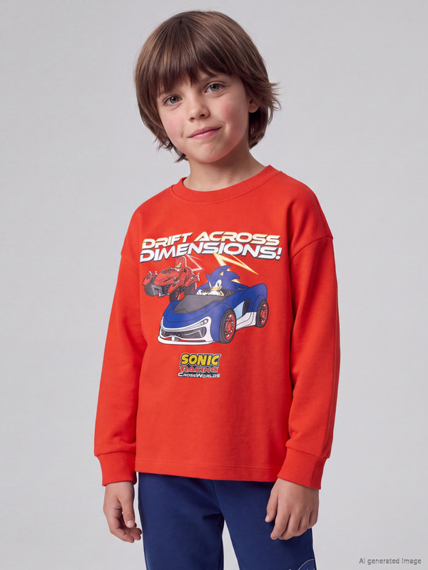 LCW baby Sonic Printed Boys' T-Shirt