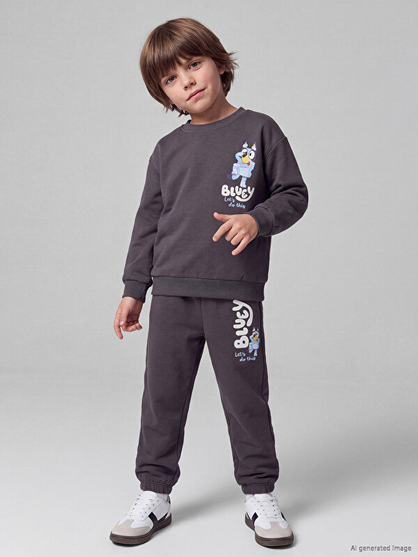 LCW Kids Bluey Printed Boys' Tracksuit Set