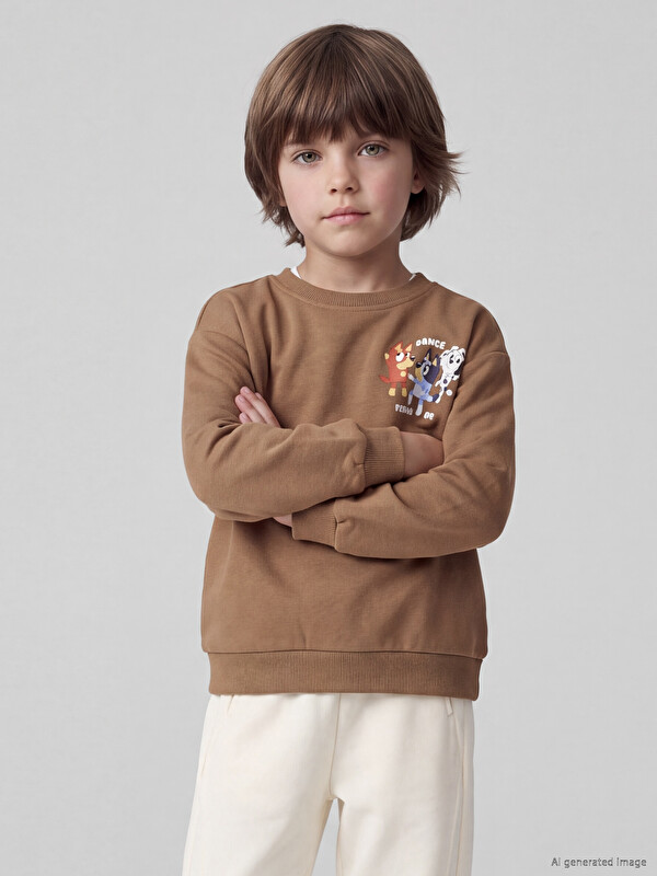 LCW Kids Bluza sportive e stampuar Bluey për djem