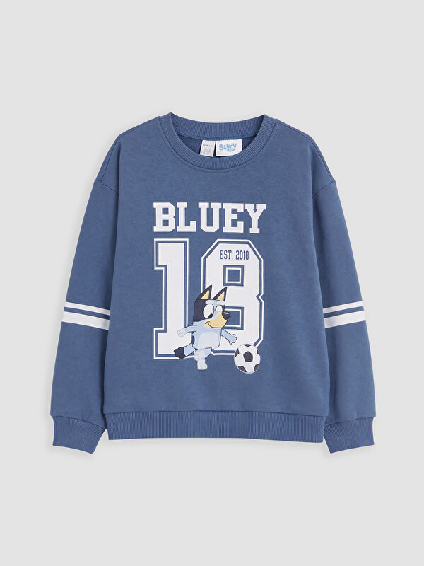 LCW Kids Bluey Baskılı Erkek Çocuk Sweatshirt