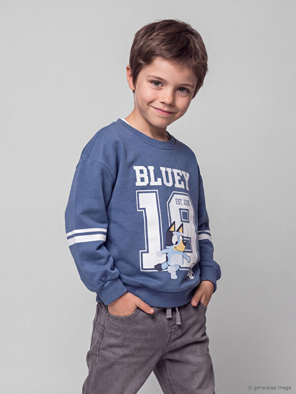 LCW Kids Hanorac Imprimat Bluey pentru Băieți