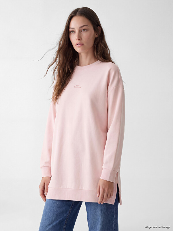 LCW Modest Women's Thick Sweatshirt Tunic