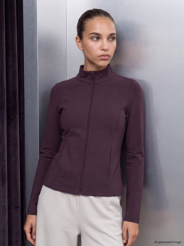 KOOR SPORT Dik Yaka Kadın Fermuarlı Sweatshirt