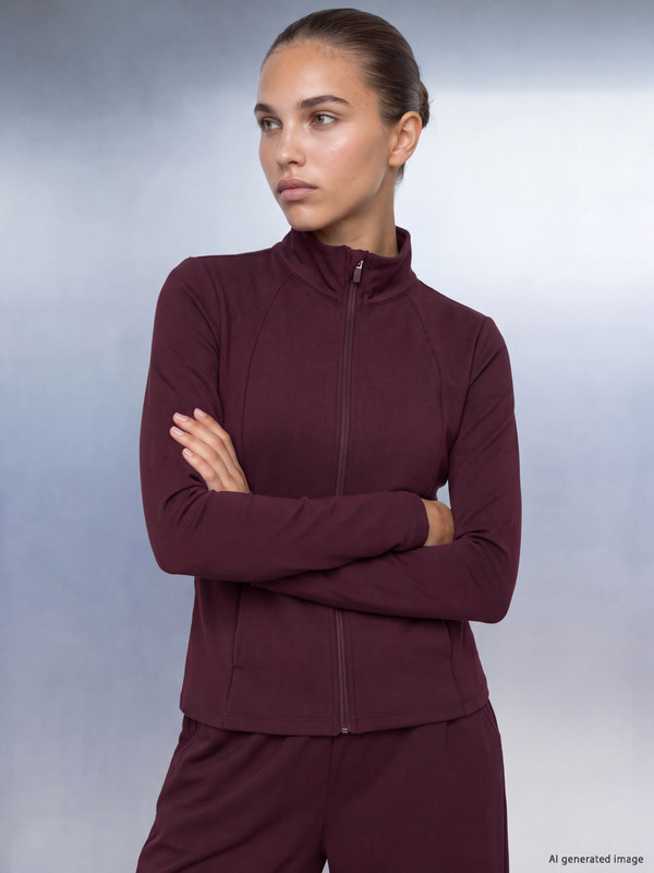 KOOR SPORT Mock Neck Women's Zip-up Sweatshirt