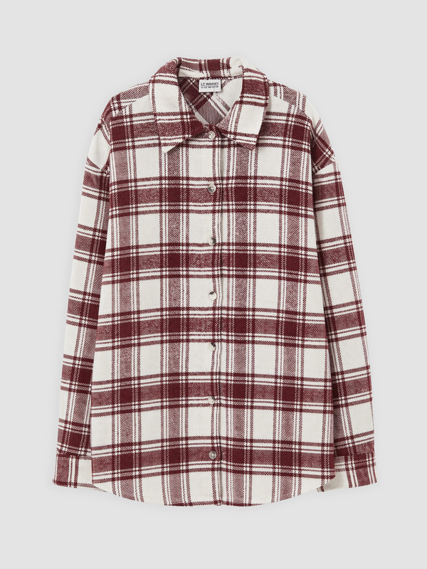 LCW Kids Ekose Gabardin Kız Çocuk Gömlek