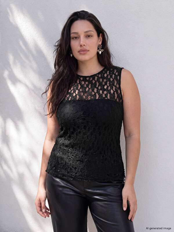 LCW Curve Žena Crna Bluza