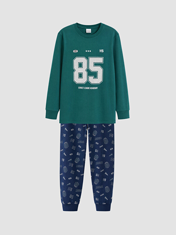LCW Kids Bisiklet Yaka Erkek Çocuk Pijama Takım