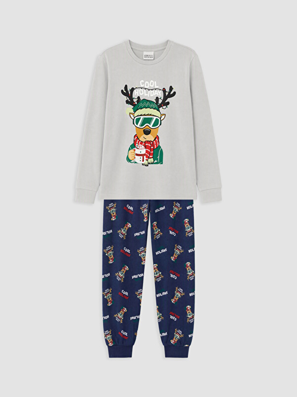LCW Kids Djalë Gri Set pizhamash