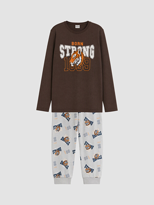 LCW Kids Bisiklet Yaka Erkek Çocuk Pijama Takım