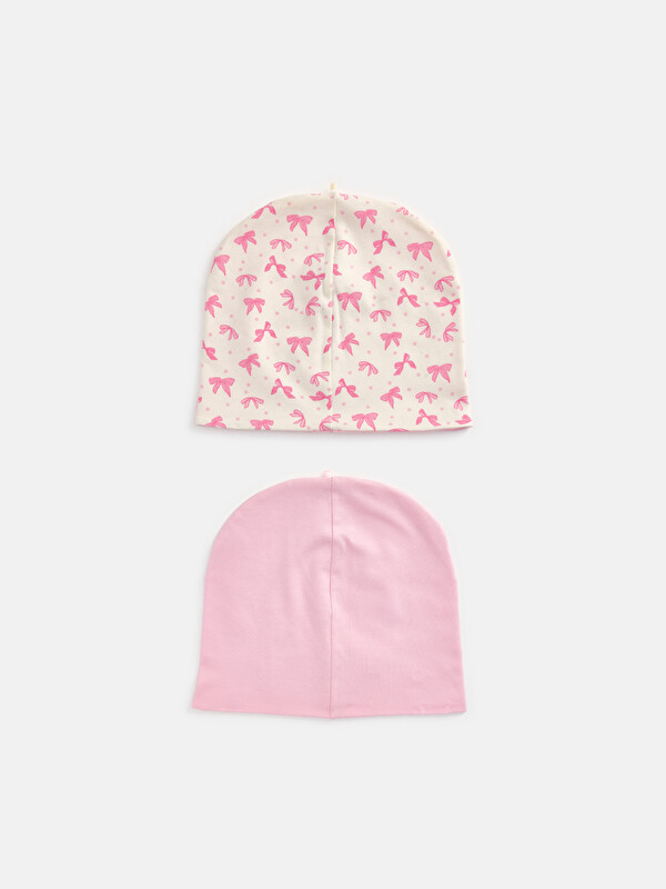 LCW ACCESSORIES Baskılı Kız Bebek Bere 2'li
