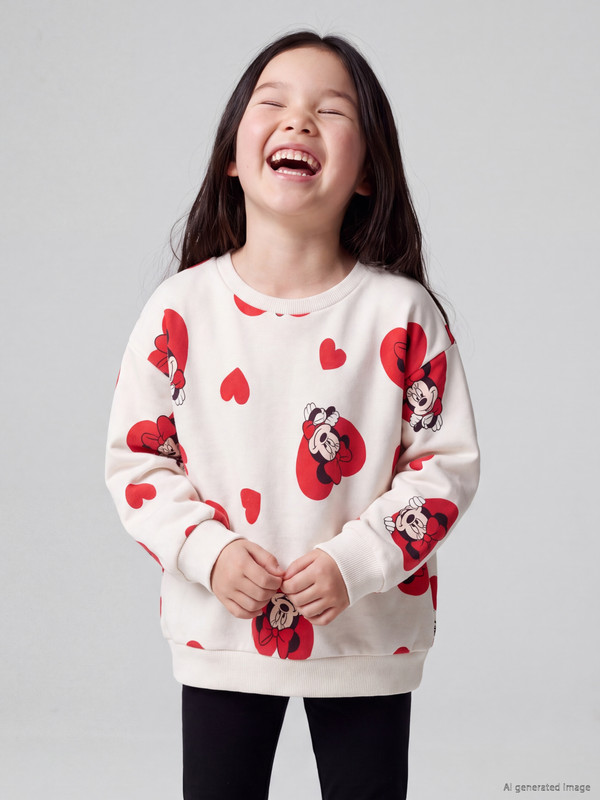 LCW Kids Minnie Mouse Kız Kalın Sweatshirt