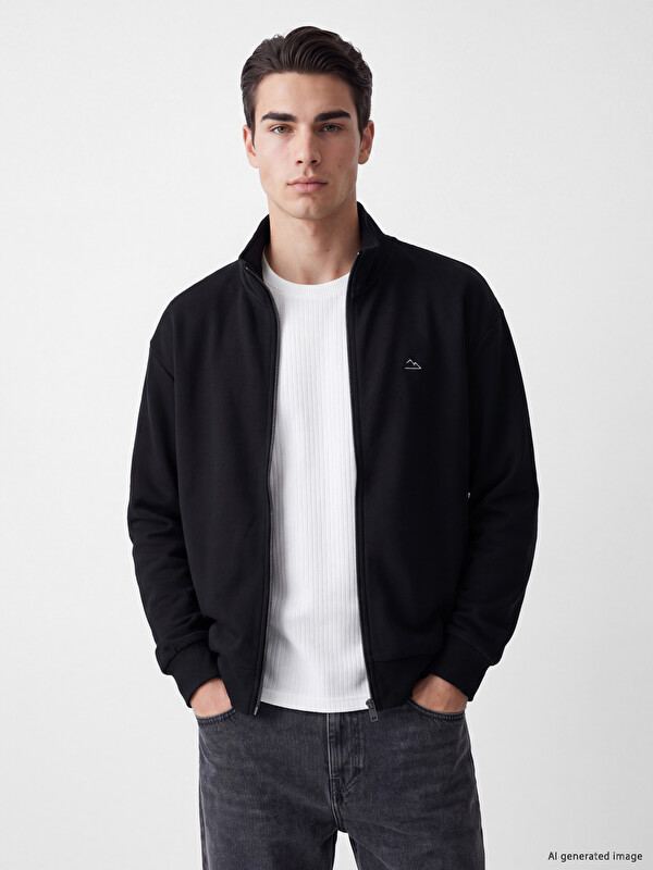 LC WAIKIKI Dik Yaka Erkek Fermuarlı Sweatshirt