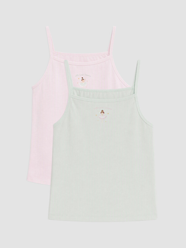 LCW Kids Square Neck Girls' Vest 2 Pack