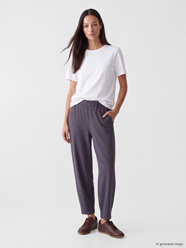 LCW Curve Plus Size Soft Touch Women's Sweatpants
