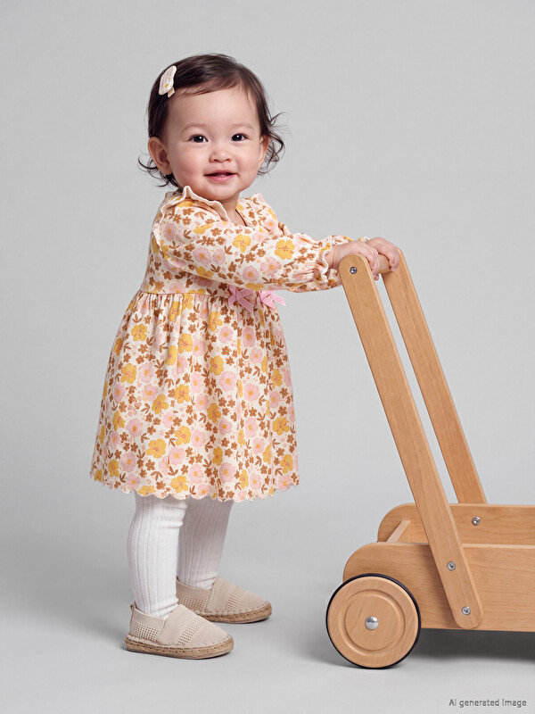 LCW baby Frilled Floral Baby Girls' Dress