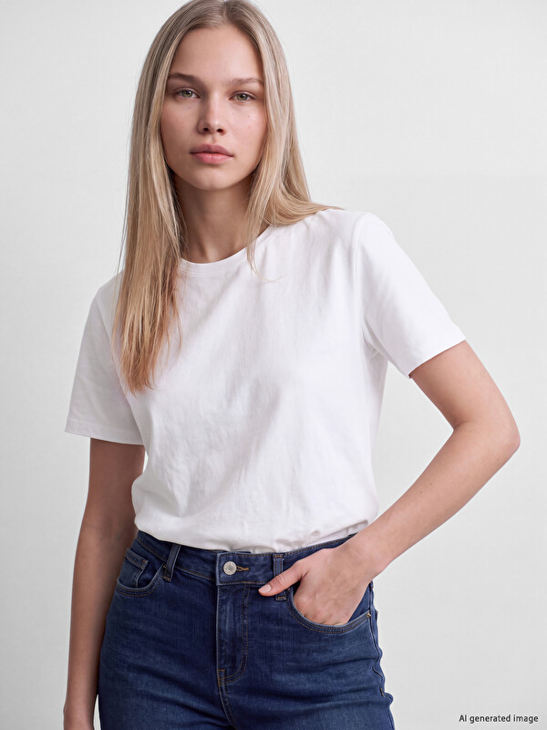 LC WAIKIKI Crew Neck %100 Cotton Women's T-Shirt