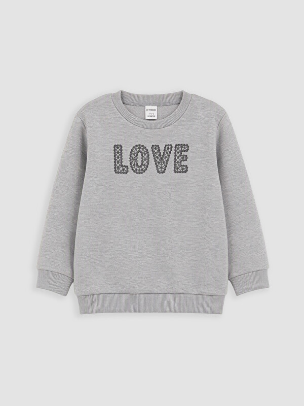 LC WAIKIKI Nakışlı Kız Çocuk Sweatshirt
