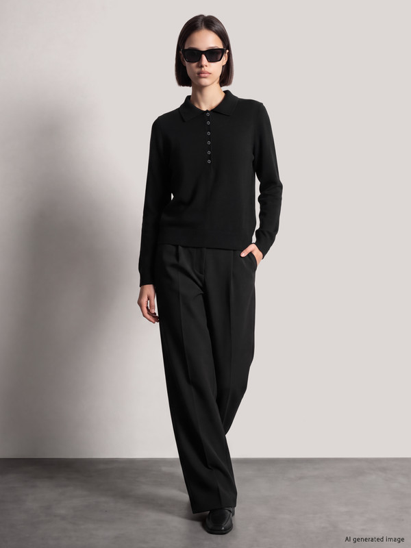 LCW Comfort Polo Collar Women's Knitwear Sweater