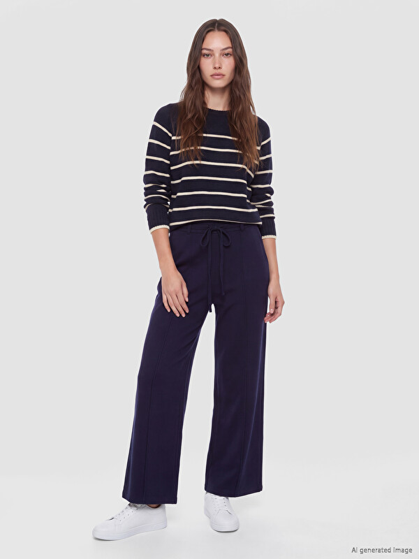 LCW Modest Waist Sashed Women's Trousers