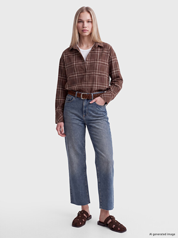 LCW Jeans Farmerke culotte kroja sa širokim nogavicama za Žene