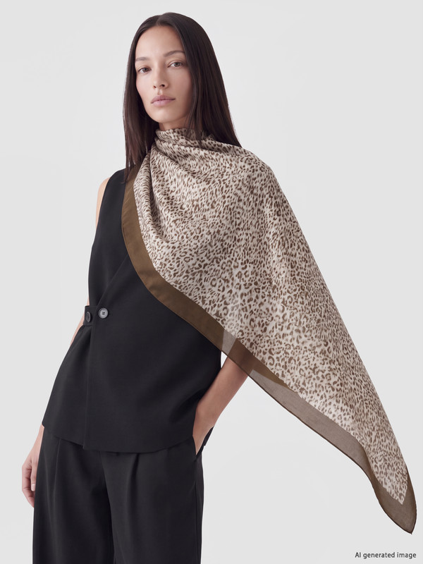 LCW ACCESSORIES Leopard Print Women's Shawl