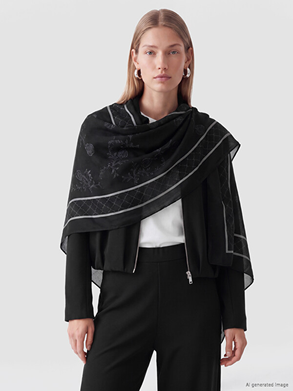 LCW ACCESSORIES Çizgili Kadın Şal