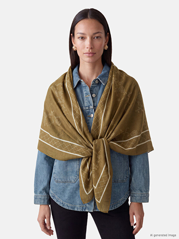 LCW ACCESSORIES Çizgili Kadın Şal